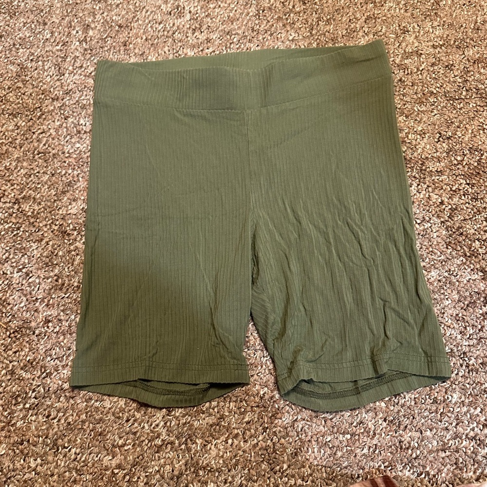 old Navy Olive green biker shorts